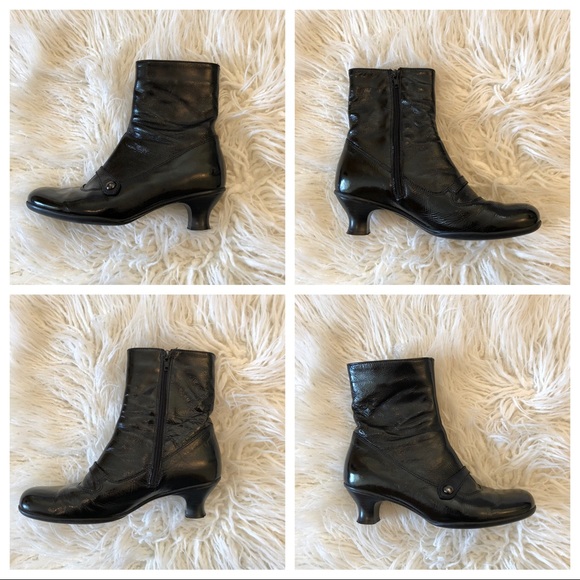 La Canadienne Black Shiny Crackled Calf Boot - Picture 6 of 11